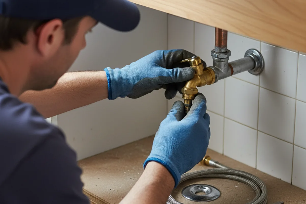 Shutoff valve and fitting work during Faucet and Fixture Repair in Alexander